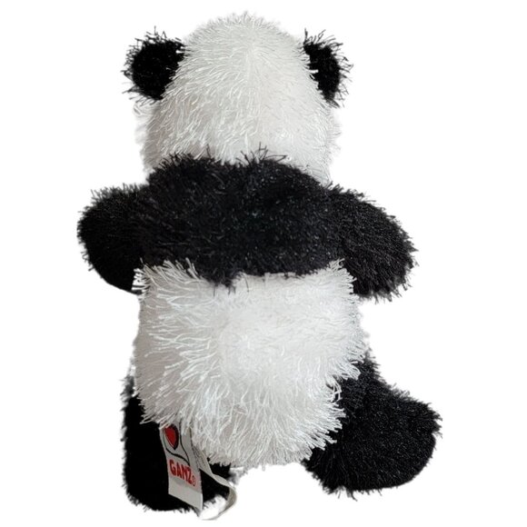 Ganz Webkinz Panda Bear Plush Shaggy Black White Stuffed Animal HM111 NO CODE - Picture 3 of 5